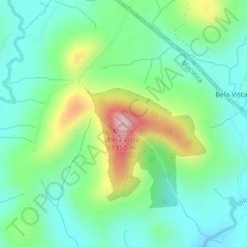 Carte topographique Morro Bela Vista, altitude, relief