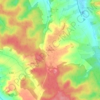 Carte topographique Funkstation, altitude, relief
