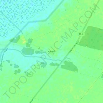 Carte topographique Galarza, altitude, relief