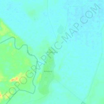Carte topographique Amibara, altitude, relief