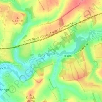Carte topographique Freefolk, altitude, relief