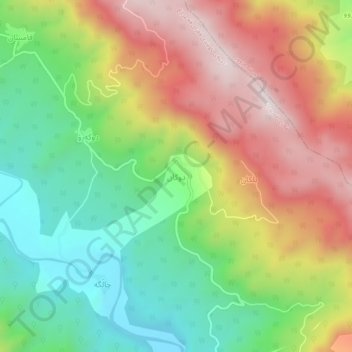 Carte topographique Dukan, altitude, relief