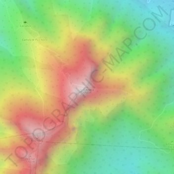 Carte topographique Pico Antena, altitude, relief