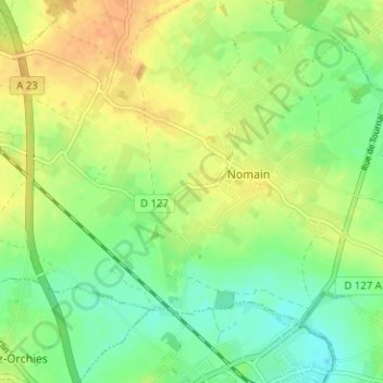 Carte topographique Le Roupion, altitude, relief