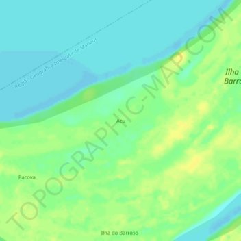 Carte topographique Acu, altitude, relief