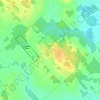 Carte topographique Munster, altitude, relief