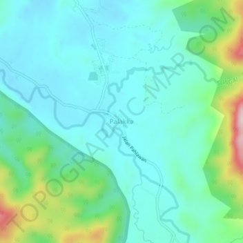 Carte topographique Palakka, altitude, relief