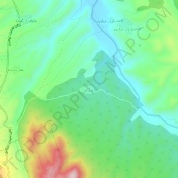 Carte topographique Walana, altitude, relief