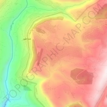 Carte topographique Baadaran, altitude, relief