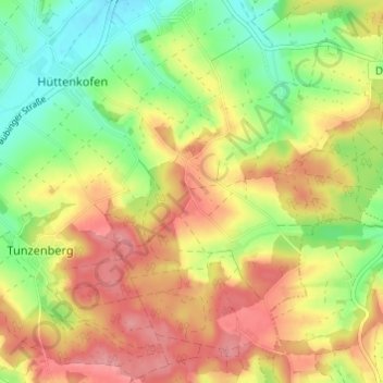 Carte topographique Wunder, altitude, relief