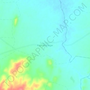 Carte topographique Rajendranagar, altitude, relief