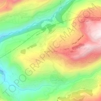 Carte topographique Majdel El Meoush, altitude, relief