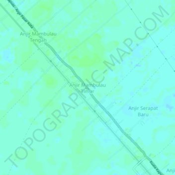 Carte topographique Anjir Mambulau Timur, altitude, relief