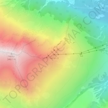 Carte topographique Метеостанция, altitude, relief