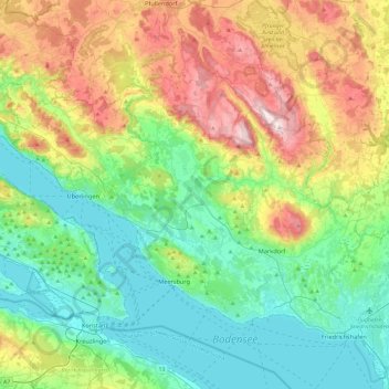 Carte topographique Salem, altitude, relief