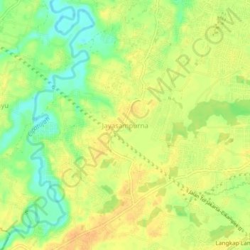 Carte topographique Jayasampurna, altitude, relief