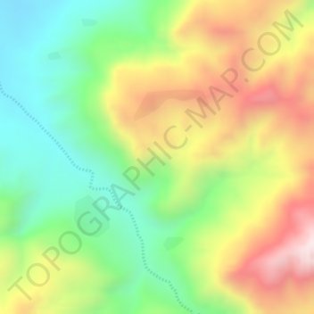 Carte topographique Ahmar Mountains, altitude, relief