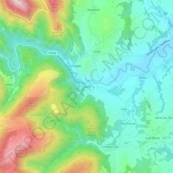 Carte topographique Gaville, altitude, relief