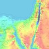 Carte topographique Sinaï Nord, altitude, relief