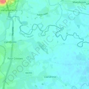 Carte topographique Domgay, altitude, relief