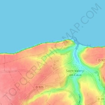 Carte topographique Saint-Léger, altitude, relief