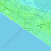 Carte topographique Long Beach Resort, altitude, relief