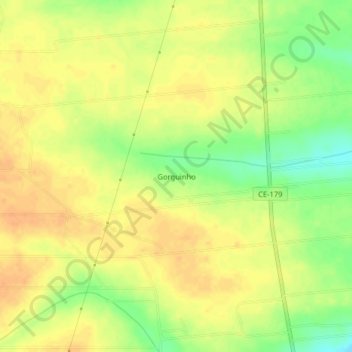 Carte topographique Gorguinho, altitude, relief