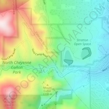 Carte topographique Point Sublime, altitude, relief