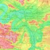 Carte topographique Parijs, altitude, relief