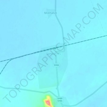 Carte topographique Samdari RS, altitude, relief
