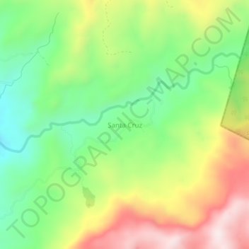 Carte topographique Santa Cruz, altitude, relief