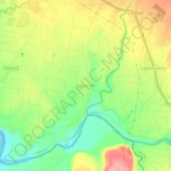 Carte topographique Iglau-an, altitude, relief
