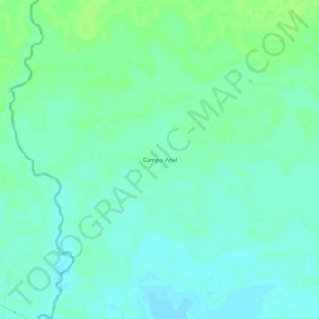 Carte topographique Campo Azul, altitude, relief