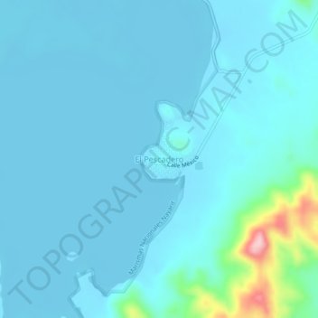 Carte topographique El Pescadero, altitude, relief