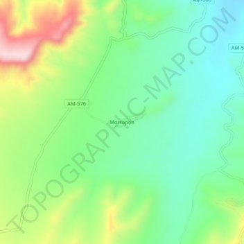 Carte topographique Morropon, altitude, relief