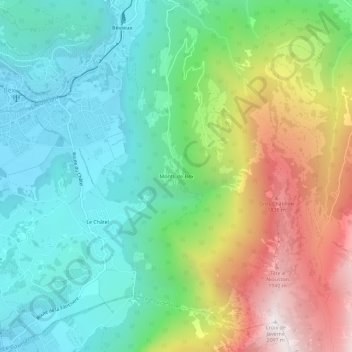 Carte topographique Monts-de-Bex, altitude, relief