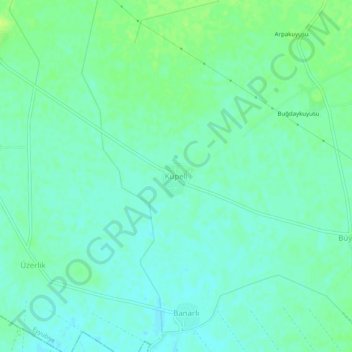 Carte topographique Küpeli, altitude, relief