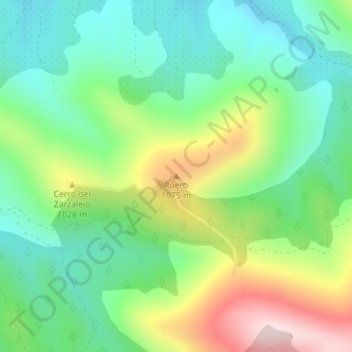 Carte topographique Roero, altitude, relief