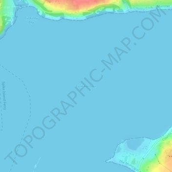 Carte topographique Cork Harbour, altitude, relief
