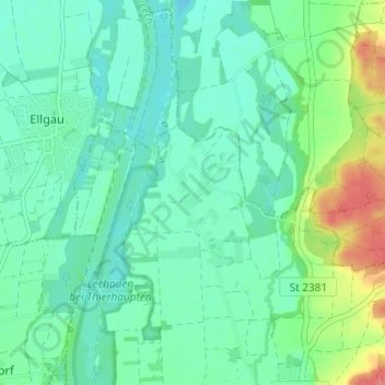 Carte topographique Ötz, altitude, relief