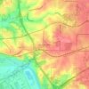 Carte topographique Woodbine Height, altitude, relief