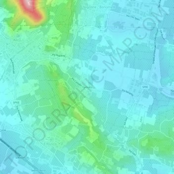 Carte topographique Torbiato, altitude, relief
