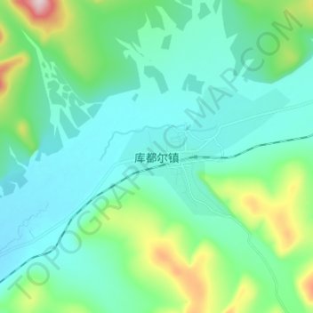 Carte topographique 库都尔镇, altitude, relief