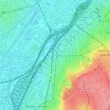 Carte topographique 354, altitude, relief