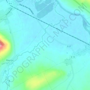 Carte topographique Ville Masseuse, altitude, relief