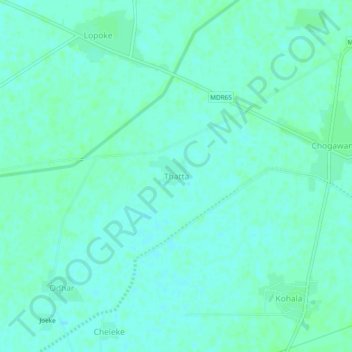 Carte topographique Thatta, altitude, relief