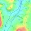 Carte topographique Llanvihangel Crucorney, altitude, relief