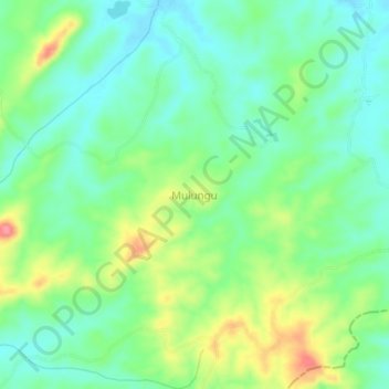 Carte topographique Mulungu, altitude, relief