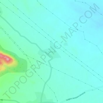 Carte topographique Gadani, altitude, relief