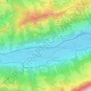 Carte topographique Wiedemannsdorf, altitude, relief